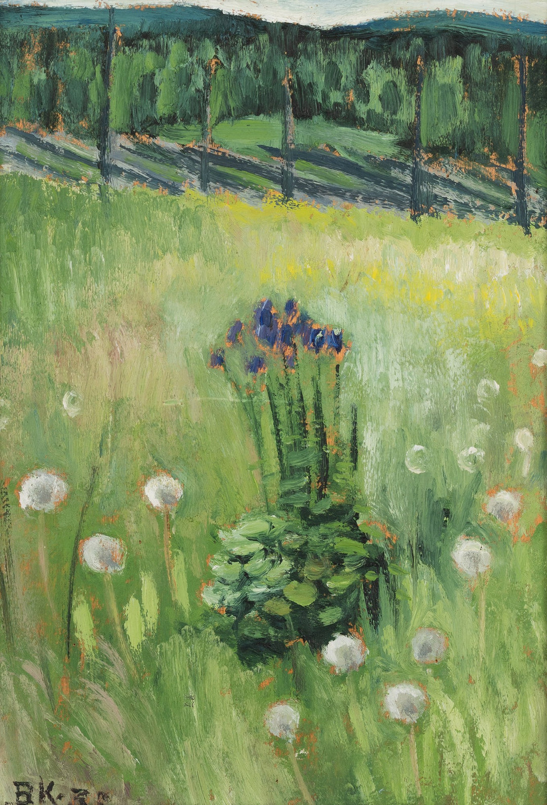 Birger Kaipiainen, Painting, Oil on Canvas, "Meadow Flowers" 1930s
