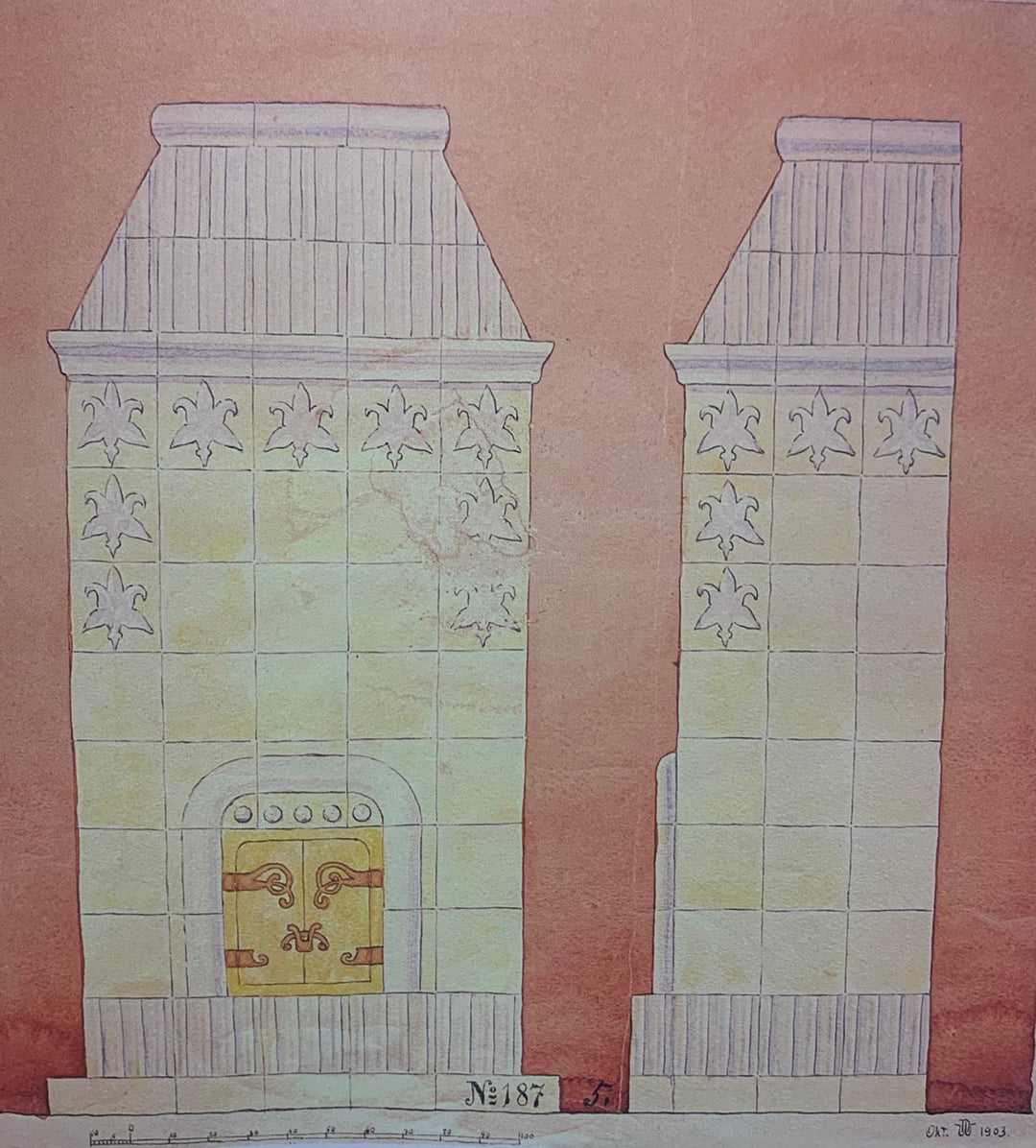Nils Wasastjerna, Miniature of Tile Stove N:o 187, Turun Kaakelitehdas