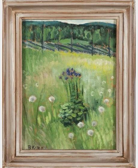 Birger Kaipiainen, Painting, Oil on Canvas, "Meadow Flowers" 1930s